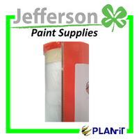 PlanIT Pre-Taped Hand Clear Masking Film with Dispenser 1.8m x 33m (2 Pack)