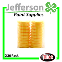 Juice Polishes 4" Yellow Hand Applicator (20 Pack)