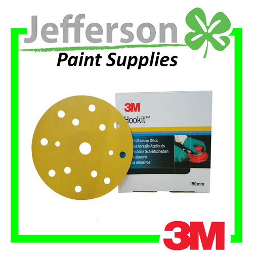 3M 80 Grit 236U Hookit Gold 15 Hole 6&quot; Discs (100 Pack)