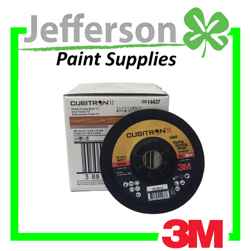 3M Cubitron II Flexible 36+ Grinding Wheels 100 x 3 x 16mm (20 Pack)