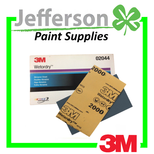 3M 2000 Grit Imperal Wetordry Abrasive Sheet 401Q 140mm x 230mm (50 Pack)