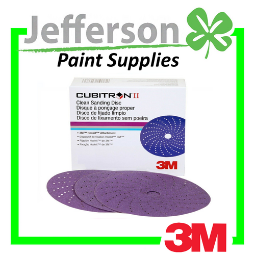 3M 600 Grit Cubitron II 6&quot; Purple Clean Sanding Hookit Disc (50 Pack)