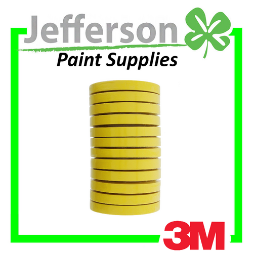 3M Yellow Automotive Refinish Masking Tape  18mm x 55m (12 Rolls)