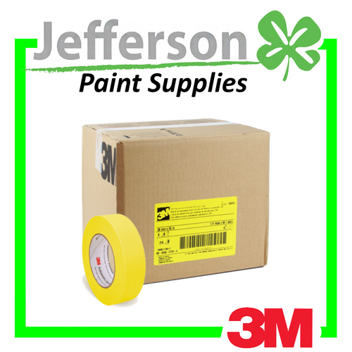 3M Yellow Automotive Refinish Masking Tape  36mm x 55m (24 Rolls)