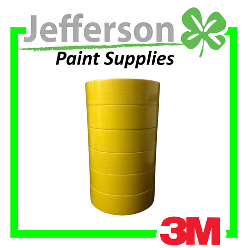 3M Yellow Automotive Refinish Masking Tape 36mm x 55m (6 Rolls)