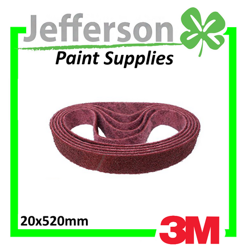 3M Scotch-Brite Surface Conditioning Sanding Belt Maroon 20 x 520mm (20 Pack)