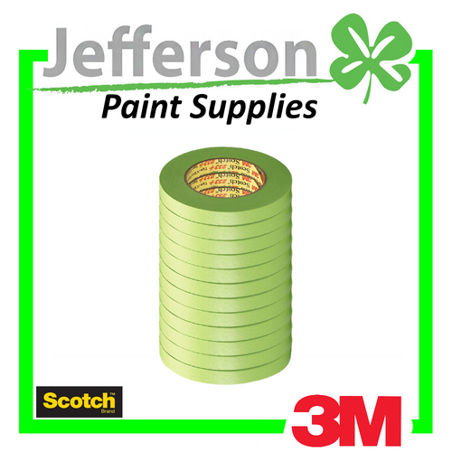 3M Scotch 233+ Green Performance Masking Tape 12mm x 50m (12 Rolls)