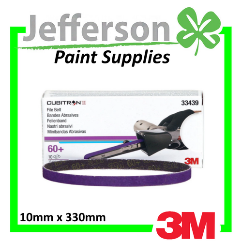 3M 60 Grit Cubitron II File Belt 10m X 330mm (10 Pack)