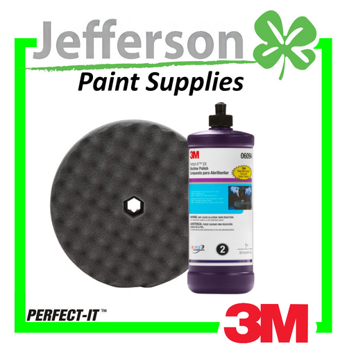 3M Perfect-It Ex Machine Polish 946ml &amp; Perfect-It 203mm Quick Release Pad