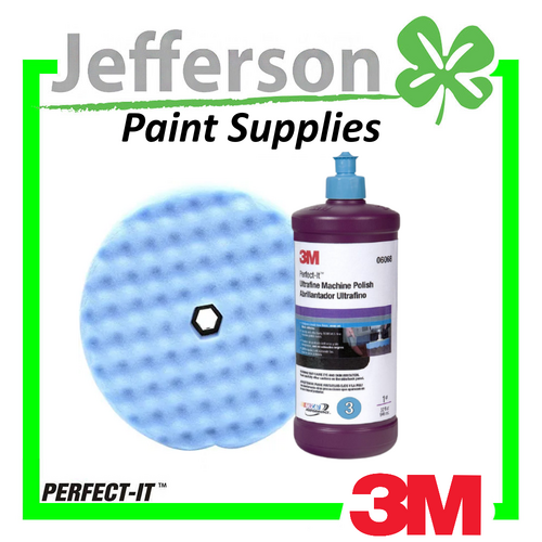 3M Perfect-It Ultrafine Machine Polish 946ml &amp; 203mm Quick Release Pad