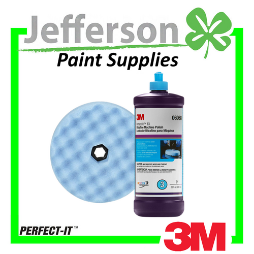 3M Perfect-It Ultrafine Machine Polish 946ml &amp; 150mm Quick Release Pad