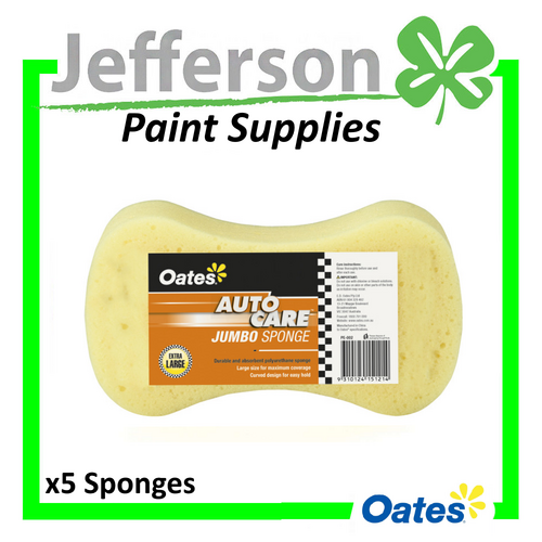 Oates Extra Large Car Sponge 23cm x 12cm (5 Pack)