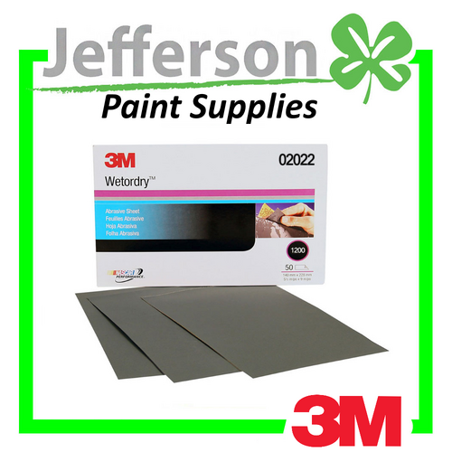 3M 1200 Grit Imperal Wetordry Abrasive Sheet 401Q 140mm x 230mm (50 Pack)