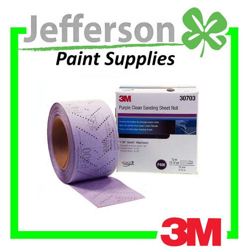 3M 400 Grit Cubitron II Hookit Clean Sanding Sheet Roll 70mm x 12m