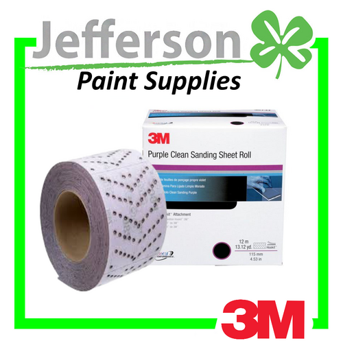 3M 40 Grit Cubitron II Hookit Clean Sanding Sheet Roll 115mm x 8m