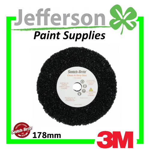 3M Scotch-Brite 7&quot; Black Clean &amp; Strip XT Disc