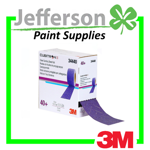 3M 40 Grit Cubitron II Hookit Clean Sanding Sheet Roll 70mm x 8m