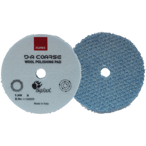 Rupes BigFoot 80mm/90mm Blue Coarse Velcro Wool Pad