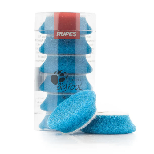 Rupes Nano BigFoot 30mm/40mm Blue DA Coarse Velcro Foam Pad (6 Pack)