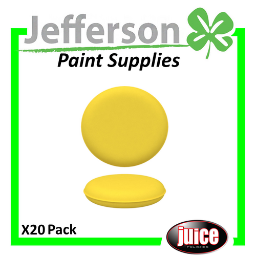 Juice Polishes 4&quot; Yellow Hand Applicator (20 Pack)