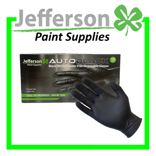 Jefferson Auto Black Large Black Nitrile Gloves (100 Pack)