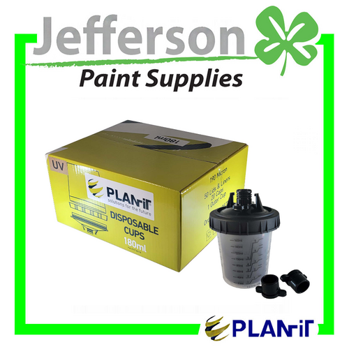 PlanIT UV Disposable Spray Cup System Kit 180ml 190 Micron