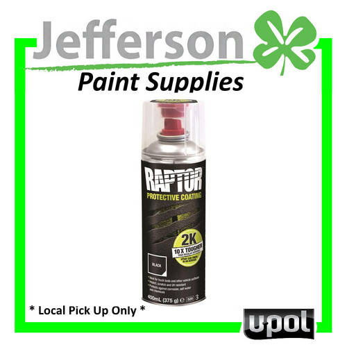 U-Pol Black Raptor Liner 2K Aerosol Can 400ml 