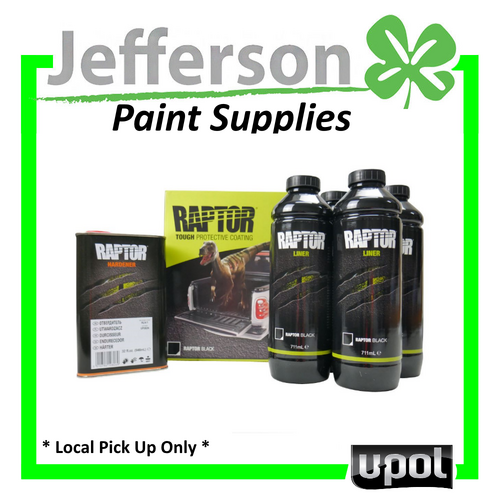 U-Pol Black Raptor Liner 4 Litre Kit